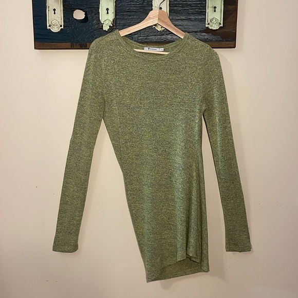 T Alexander Wang Marled Drape Back Mini Dress Tunic Size Small - Picture 6 of 16